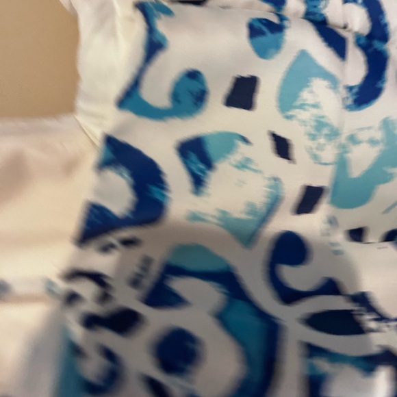 Betsy & Adam Blue and White Patterned Maxi Dress - Picture 4 of 4